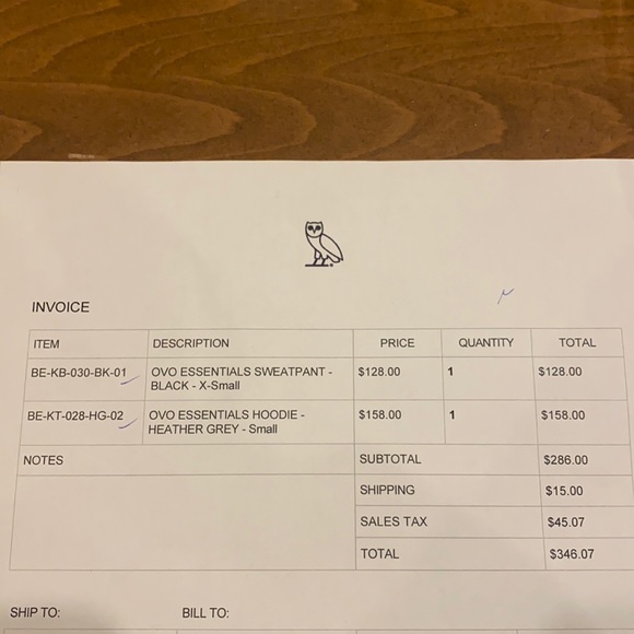 OVO Essentials hoodie and sweatpants - Picture 5 of 5